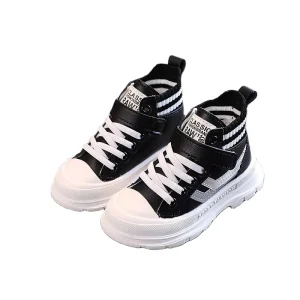 Custom Kids Shoe Manufacturers Casual Boots Children Comfortable Sneakers High Top Canvas Shoes