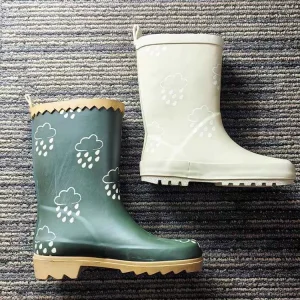Custom Kids Waterproof Gumboots Water Sensitive Film Color Change Kids Rubber Rain Boots