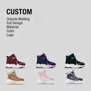 Custom Kids Winter Boots Cute Corgi Cartoon Design Plush Fur Lining Factory OEM with Low MOQ Custom Logo for Kids Footwear