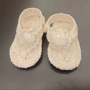 Custom LOGO Handmade Shoes Newborn Baby Cotton Shoe Skin Friendly Unique Cute Adorable Crochet Shoes for Baby