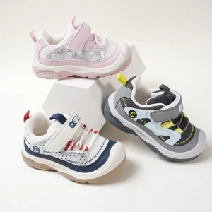 Custom Label Shoe Microfiber Upper for Kids EVA TPR Sole Children’s Kids Sports Shoes for Girls Light Kids Sneaker Running Shoes