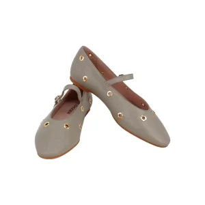 Custom Ladies Flat Shoes Tan Genuine Leather Women Kids Buckle Casual Ballet Shoes for Girls