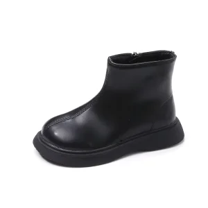 Custom Leather Toddler Bootie Children Winter Shoes Little Boy Girls Ankle Boot Non-slip Outdoor Walking Kids Boots