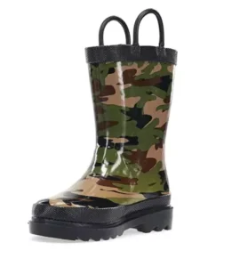 Custom Logo Boys Rubber Rain Boots for Kids Knee High Waterproof and Flat for Winter Summer and Autumn Seasons Cool Design