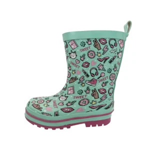 Custom Logo Cartoon Print Kids Rain Boots Waterproof Breathable Toddler Rainwear Mid-Calf Lightweight Shoes