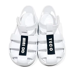 Custom Logo Children All White Soft Jelly Shoes Upper Logo Design Girl Jelly Sandal Infant Gladiator Shoes