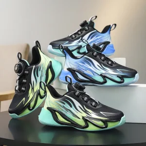 Custom Logo Children Basketball Shoes All Season Hard-wearing Anti-slip Cotton Fabric Outsole Mesh Lining Kids Sports Shoes