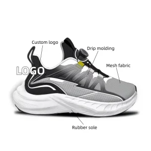 Custom Logo Children Sport Shoes Chaussures Enfants Rotate Button Boys Fashion Sneaker Kids Casual Shoes