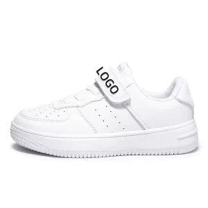 Custom Logo Classic White Students Shoes Breathable PU Rubber Zapatos De Campus Casual Skate Shoes Kids Sneakers