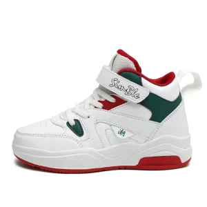 Custom Logo Fashion Kids Sneakers for Boys Hard wearing Rubber Sole Breathable Casual Sports Shoes