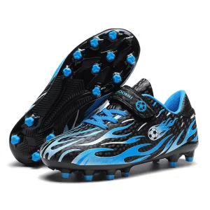 Custom Logo Football Cleats Turf Outdoor Soccer Shoes Kids Students Low Top Football Cleats Custom Rubber Mesh Insole