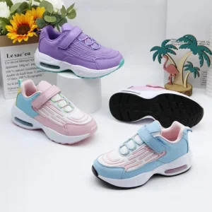 Custom Logo Girl’s Sport Shoes Sneakers Air Cushioned Comfortable Soft Healthy Material Kids Shoes Custom Sneakers Kids Sneakers