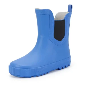 Custom Logo Kids Chelsea Rain Boots Waterproof Children’s Ankle Boots Rubber Rain Shoes for Toddler Boys Girls