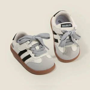 Custom Logo Kids Sneakers OEM Breathable Non Slip Toddler Running Shoes Soft Sole Rubber Outsole Factory Direct