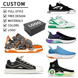 Custom Logo Low Top Men’s Basketball Style Shoes Custom High Quality Leather Sneakers Breathable Skateboarding Shoes