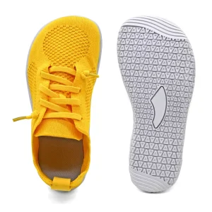 Custom Logo Minimalist Boys Summer Spring Breathable Lightweight Zero Drop Slip In Sneakers Knit Barefoot Rubber Outsole Kids