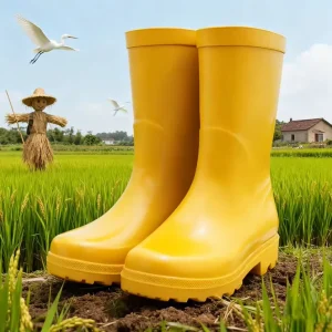 Custom Logo PVC Kids Rain Boots Lightweight Waterproof Simple Design Rain Shoes for Boys and Girls