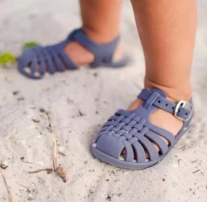 Custom Logo Retro Summer Beach Toddler Girl Roman Sandal Waterproof Buckle Strap Unisex Kids Jelly Sandals Soft Flat