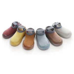 Custom Logo Rubber Bottom Toddler Floor Anti slip Prewalker Newborn Baby Socks Shoes