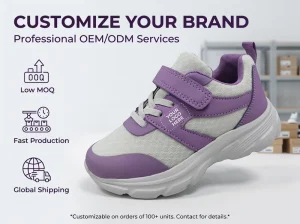 Custom Logo Sneakers Breathable Mesh Anti Slip Children’s Shoes Running Casual Sports Shoes