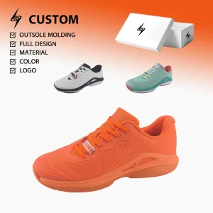 Custom Logo Tennis Shoes Breathable Mesh Non Slip Rubber Sole Men Women Junior Indoor Outdoor Professional Court Sneakers