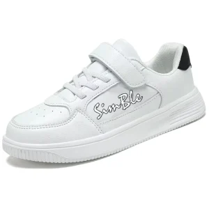 Custom Logo White Kids Back to School Shoes Light weight Comfort Children Casual Sneakers