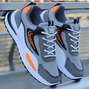 Custom Men’s Sneakers Fashion Trend Sporty Walking Running Shoes with Mesh Lining Fabric Upper Material