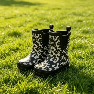 Custom Natural Rubber Kids Rain Boots Waterproof Non Slip Children Rain Shoes Outdoor Gumboots Factory Direct OEM Manufacturer