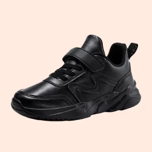 Custom New Style Black Casual Shoes Kids Boys School Shoes Leather Student Sneakers Children School Shoes