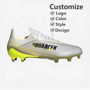 Custom OEM High Ankle Leather Professional Breathable Soccer Boots Outdoor Soccer Shoes