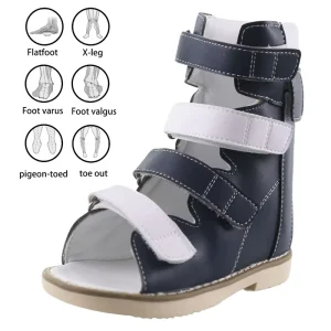 Custom Outdoor Adjustable Toddler Sneakers High Cut Pediatric Rehabilitation Medical Clubfoot Orthopedic Sandals for Children