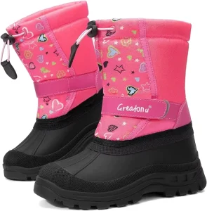 Custom Outdoor Durable Shoes Fur Lining Cold Warm Waterproof Children Snow Boots