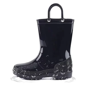 Custom PVC Rainboots Baby Waterproof Plush Solid Color of PVC Boots for Kids