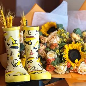 Custom Print Gumboots Toddler Kids Waterproof Rubber Rain Boots Winter Autumn Unisex