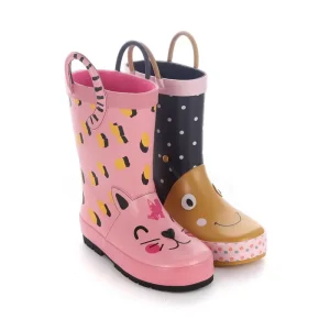 Custom Print Rain Boots for Kids Half Toddler Rubber Wellington Gum Boots Waterproof Children Wellies Kids Anti-slip Rain Shoes