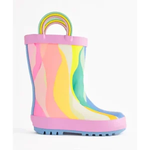 Custom Printed Rubber Rain Boots Kids Toddlers High Gait Kids Durable Rubber Cotton Summer Anti Slippery Gardening