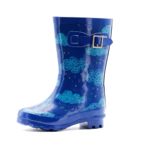 Custom Printing Unisex Kids Warm Fur Shoes Rubber Waterproof Rain Boots for Children