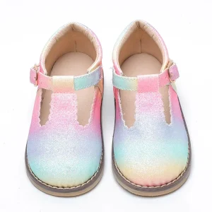 Custom School Uniform Children Genuine Leather Kids Dress Shoes