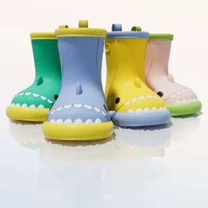 Custom Shark Children’s Rain Boots Waterproof Shoes Soft Bottom Non Slip Wear resisting Eva Rain Boots for Boys and Girls