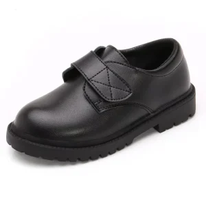 Custom Shoes Leather Children Kids Bulk Oxford Uniform Black School Shoes for Boys Dress Shoes Guangzhou OEM Guangdong Solid