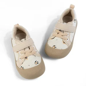 Custom Spring Summer Kids Canvas Sneakers Cute Cartoon Pattern Anti Kick Non Slip PVC Sole for Boys & Girls