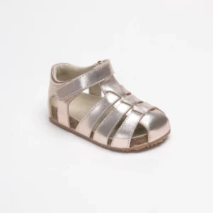 Custom Summer Outdoors Kids Sandals Genuine Leather Strap with Breathable Rubber Sole Flat Design for Children