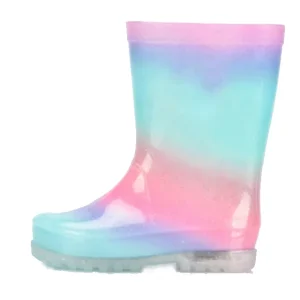 Custom Various Printing Unisex Kids Outdoor Rubber Shoes Colorful Waterproof Toddler Rainboots for Rain