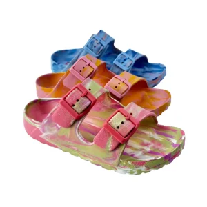 Customizable Camouflage EVA Two Strap Upper Slip On Sandals for Middle Kids Anti Slip Beach Commuting Slippers for Summer