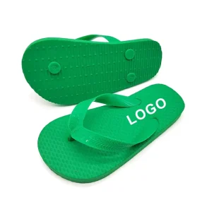 Customizable Light Weight Solid Color Soft Beach Home Hotel Indoor Outdoor PE Anti slip Flip Flop for Kids