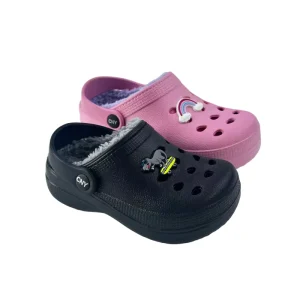 Customizable Shoe Charms for Upper Winter Kids EVA Fleece Lined Slippers Clogs Warm Anti Slip Outdoor Wear