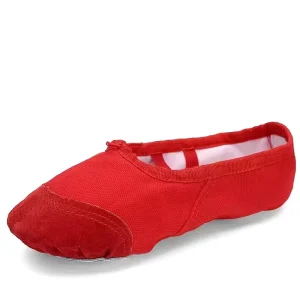Customization Canvas Dance Ballet Shoe Professional High Quality Low Kids Girls Pink Custom Ballet Shoe