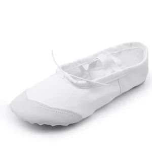 Customization Canvas Split Sole Flats Dance Ballet Shoe Low Kids Girls Pink Custom Ballet Shoe