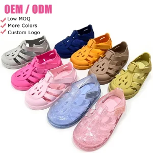 Customization Children Jelly Shoes Kids Sandals Girls Factory Made OEM Clear PVC Jelly Sandals