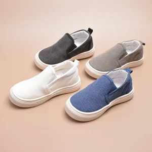 Customize Kids Blank Canvas Sneaker Children Good Quality Casual Rubber Shoes